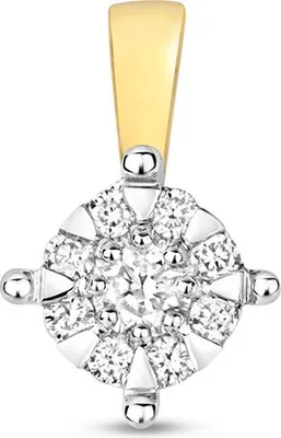Produktbild von 9 Karat (375) Gold Damen - Diamant Anhänger Brillant-Schliff 0.18 Karat G - I1 I2 - 13mm*8mm; TRS29279KY