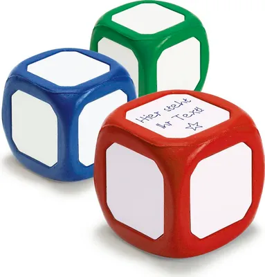 Produktbild von TimeTEX Blanko-Würfel mit weißen Flächen, 5,5 cm