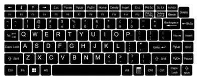 Produktbild von Samolepky na celou klávesnici pro notebook a PC 13 x 13
