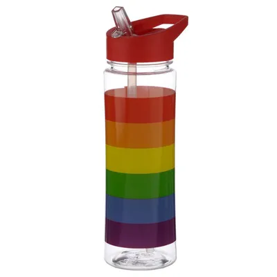 Produktbild von Wiederverwendbare 550ml Plastikwasserflasche - Somewhere Rainbow