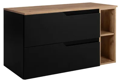 Immagine prodotto di Set mobile da bagno, nero / rovere Craft, 80 (60 + 20) x 46 x 58 cm