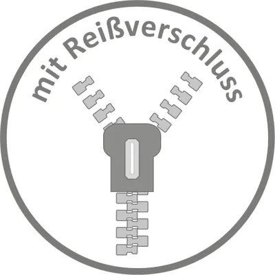 A graphic illustration of a zipper with text around it.