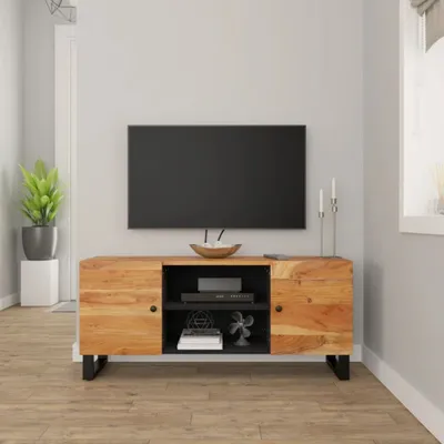 Immagine prodotto di The Living Store Mobile TV 105x33x46 cm in legno massiccio di acacia