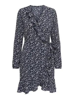 Produktbild von ONLY 15168029, Erwachsener, Weiblich, Blau, Elasthan, Polyester, 97% Polyester, 3% Elasthan, Maschinenwäsche bei 30 °C Nicht bleichen Trockner nicht verwenden Nicht bügeln Nicht chemisch...