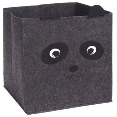 Produktbild von H&S Decoration | Aufbewahrungskorb - 32x32 cm - Hellgrau - Praktisch und dekorativ für das Kinderzimmer