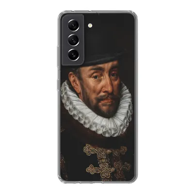 Produktbild von MuchoWow® Handyhülle Schutzhülle Hülle für Samsung Galaxy S21 FE Gemälde - Wilhelm von Oranien - Alte Meister Silikon Softcase Handy Hülle - Mobiltelefonhülle
