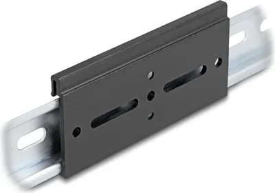 Produktbild von Delock Aluminium Montageclip für Hutschiene 100,0 x 47,8 mm schwarz