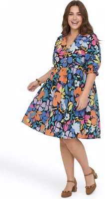 Produktbild von joella damen kleid plus size - blau, XXL