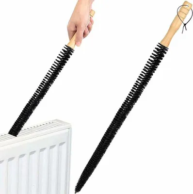 Produktbild von Heizkörperbürste mit langem, flexiblem Holzstiel - Bürste mit weichen Borsten