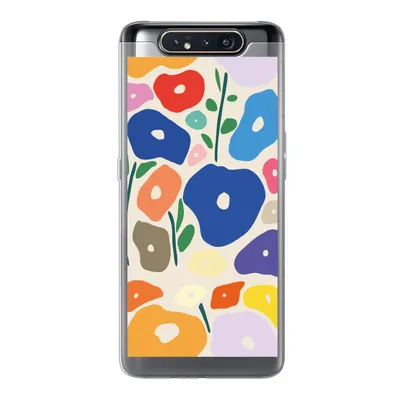 Produktbild von MuchoWow® Handyhülle Schutzhülle Hülle für Samsung Galaxy A80 Blume - Abstrakt - Blätter Silikon Softcase Handy Hülle - Schutzdeckel