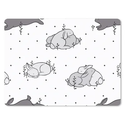 Produktbild von MuchoWow® Mauspad Mousepad Kaninchen - Tiere - Schlaf - Kinder - Verhaltensmuster 23x19 cm - Mousepads - Maus Mat - Pad - Mausunterlage - Schreibtischunterlage - Mauspad