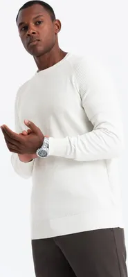 Obrázek produktu pro Ombre Clothing Pánský klasický svetr Fru bílá XL