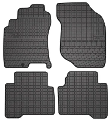 Produktbild von Gummi-Fußmatten für Nissan X-Trail I T30 2001-2007 (SUV) – 4-tlg, Schwarz, passgenau – Wielganizator SolidPRO