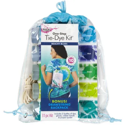 Image de Tulip Tie-Dye Set sac à dos Beachy Blues pour enfants et jouets créatifs