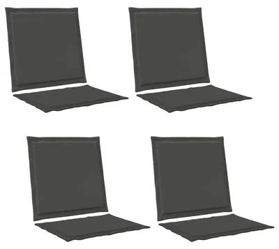 Produktbild von vidaXL Sitz- und Rückenkissen 4 pcs Anthrazit 47 x 45 x 2 cm Polyester