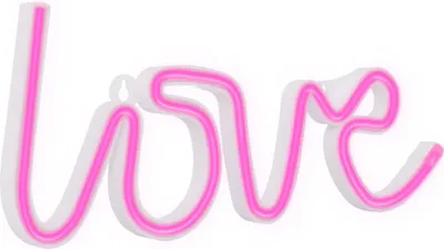 Produktbild von Neon LED Love mit Batterie Rosa
