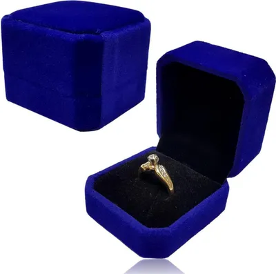 Produktbild von Ringetui für Verlobungsringe/Ringbox für Ringe Ringschachtel für Verlobungsring Schmuckschachtel für Hochzeit/Valentinstag Geschenkbox Schmuckkästchen Heiratsantrag Trauringetui Schmucketui Blau