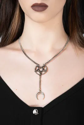 Produktbild von KILLSTAR Halskette - Pentagram Moon Drop Choker