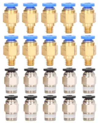 Produktbild von 20-teiliges 3D-Drucker-Pmatik-Fitting PC4-M6 PC4-10-Zubehörset für Creality Ender 3