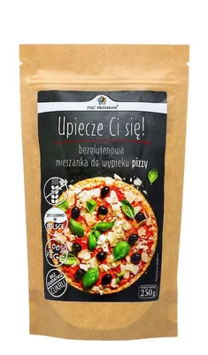 Obrázok produktu pre ZMES NA PEČENIE PIZZY BEZ PRIDANÉHO CUKRU, BEZLEPKU 250 g - PÄŤ PREMENY
