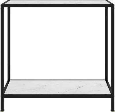 Obrázok produktu pre vidaXL Konzolový stôl biely 80x35x75 cm Tvrdené sklo