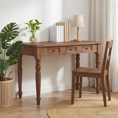 Produktbild von Maison Exclusive - Schreibtisch mit Schubladen 117x57x75 cm Altholz Massiv