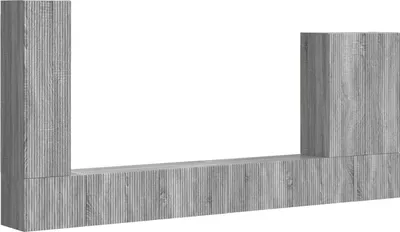 Immagine prodotto di Set di Mobiletto da TV a Parete 6 pcs Grigio Sonoma