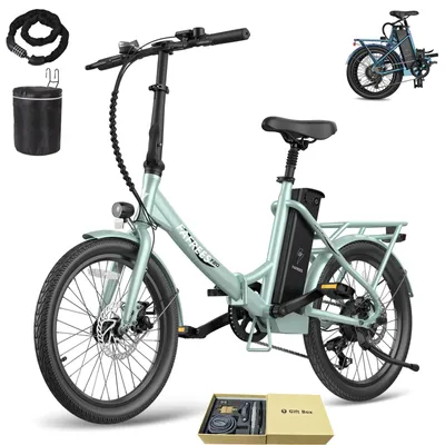 Produktbild von E-Bike 20 zoll 155 - 195 cm Rostfreie Aluminiumlegierung 36 V 18,2 Ah 655,2 Wh bis zu 150 - 190 km Wasserdicht IPX4 mit 7 Gang, Grün