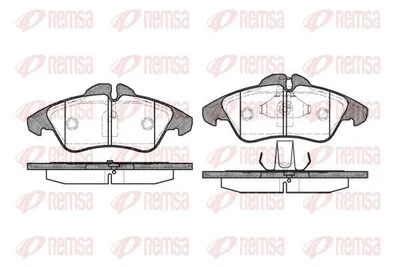 Produktbild von REMSA Bremsbeläge Satz Vorne Bremsklötze passend für MERCEDES-BENZ SPRINTER 3-t Kasten (903) 0578.00
