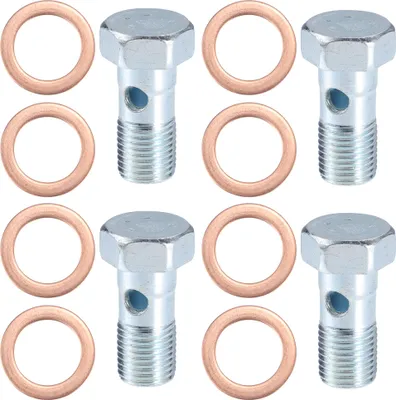 Image de M12x1,25 32mm Moto Creux Vis Ensemble Argent Ton - 12 pcs