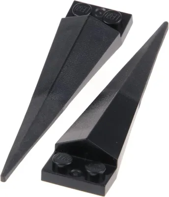 Produktbild von 2x Lego Platte modifiziert 1x2 schwarz abgewinkelt Batman 6475313 61406pb05