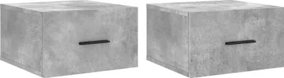 Obrázek produktu pro vidaXL Nástěnné noční stolky 2 ks. Betonově šedé 35x35x20 cm