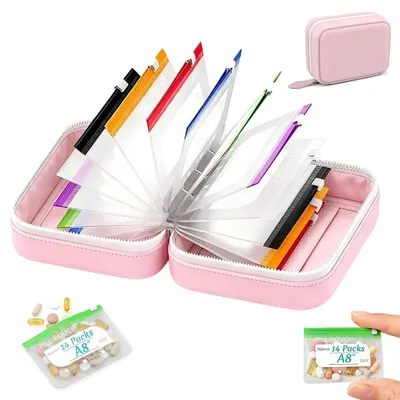 Immagine prodotto di Set di organizer per pillole impermeabile, ideale per viaggi, con 14 sacchetti