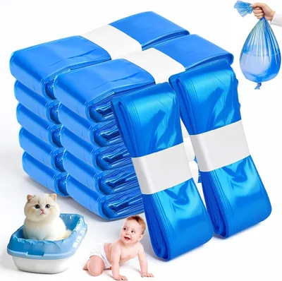 Produktbild von Windeleimer Nachfüllfolie 12 Stücken, 4,5 m, blau, für Katzenstreu