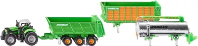 Productafbeelding van Siku tractor DEUTZ-FAHR, aanhangwagen set; 1848