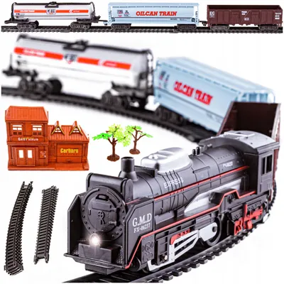 Obrázek produktu pro Hračkářská železnice DK Rail King s vagóny pro děti