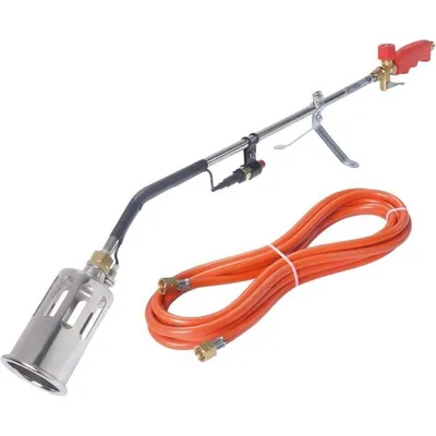 Produktbild von Thermisches Unkrautbekämpfungsgerät ROTHENBERGER ROMAXI PIEZO PREMIUM, 1060°C, Ø60 mm, 5m Schlauch, Piezo Zündung, Grau