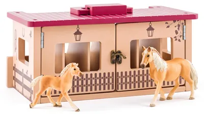 Imagen del producto de Establo para caballos con dos caballos