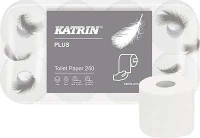 Produktbild von KATRIN Toilettenpapier PLUS 250 3-lagig 48 Rollen