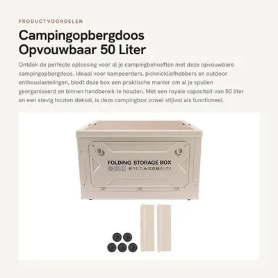 Produktbild von Camping-Aufbewahrungsbox, 50 Liter - Faltbar - Aufbewahrungsbox mit
