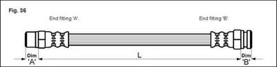 Produktbild von METZGER 4114736 Bremsschlauch für VW GOLF II (19E, 1G1)