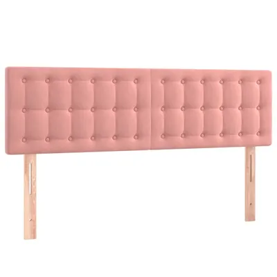 Obrázok produktu pre Čelá postelí ružové 144x5x78/88 cm zamatové