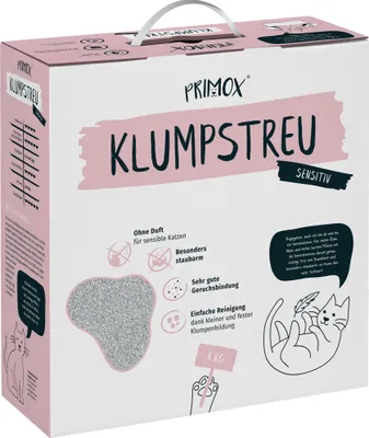 Produktbild von Katzenstreu PRIMOX Sensitiv klumpend, ohne Duft 8 kg