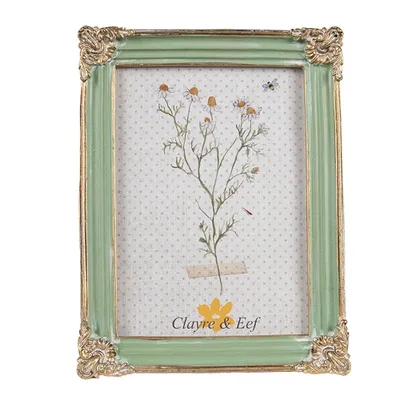 Produktbild von Clayre & Eef Bilderrahmen 13x18 cm Grün Polyresin