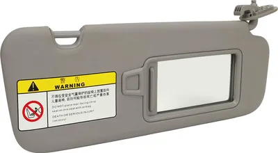 Image de Pare-soleil côté passager avec miroir 85220 F0100TTX pour Elantra AD 2016 à 2019, gris