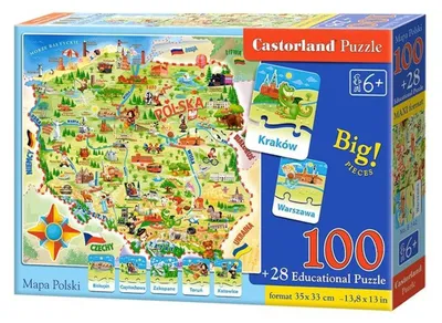 Produktbild von CASTORLAND Lernpuzzle-Karte von Polen