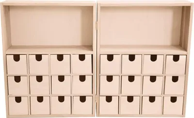 Produktbild von Artemio Adventskalender mit 24 Schubladen – Eleganz für die Vorweihnachtszeit
