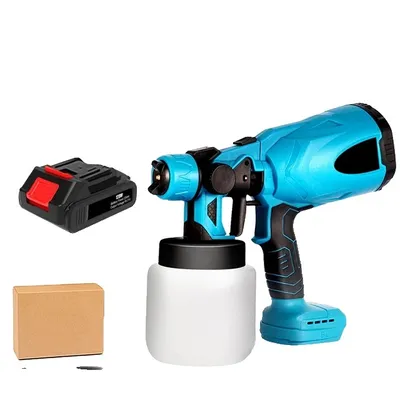 Zdjęcie produktu dla Elektryczny pistolet natryskowy, praca bezprzewodowa, kompatybilny z akumulatorem Makita 18 V, 1 akumulator