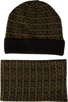 Produktbild von GUESS Halswärmer und Mütze, komplette Mütze mit Manschette, Stoffartikel L3RZA0Z35U0, L, Poliestere 28%,Viscosa 52%,Poliammide 20%