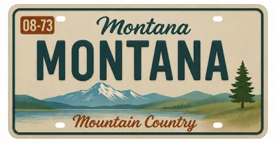 Produktbild von Blechschild 15x30cm - Montana Big Sky Country Retro USA